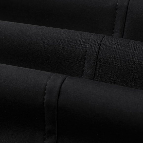 Black Preppy Mens Slant Pockets Button Up Trench Coat - Picture 5 of 7